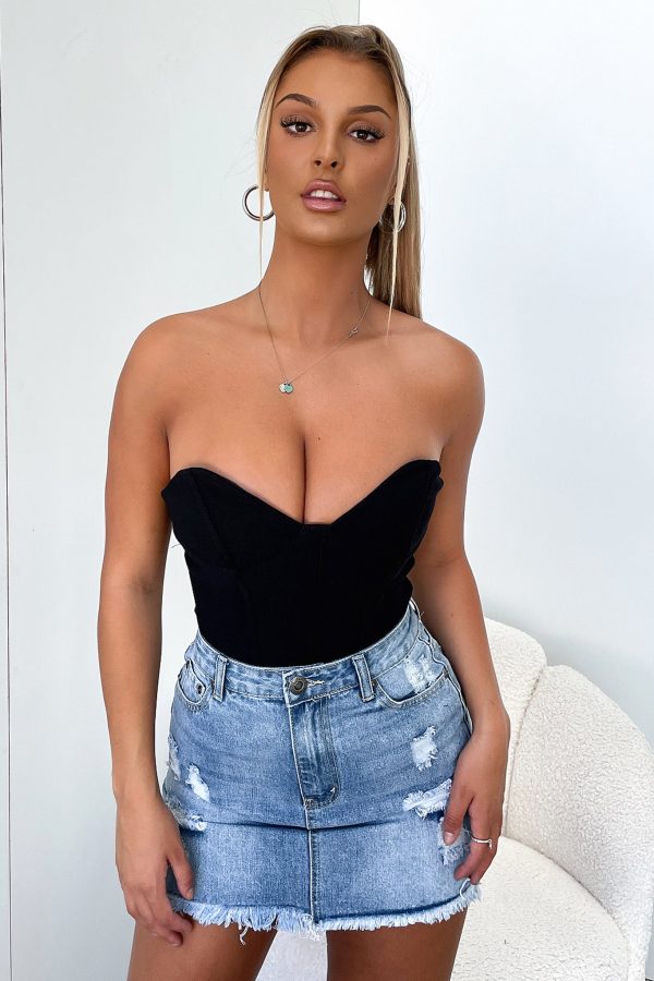 Ivy Bodysuit - Black Hot on Sale