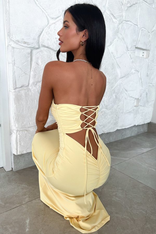 Lahara Maxi Dress - Yellow Online Hot Sale