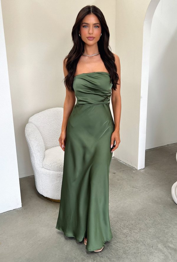 Elio Dress - Olive For Sale - Image 2